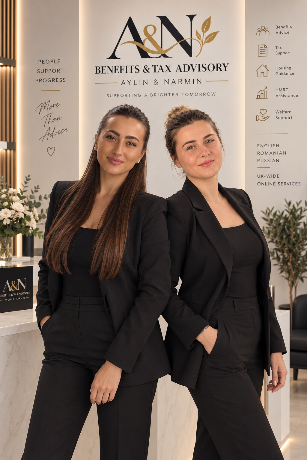 Aylin and Narmin, founders of A&N Benefits & Tax Advisory